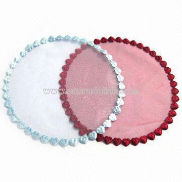 Organza Circles with Heart Edge