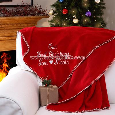 Our First Christmas? Personalized Blanket