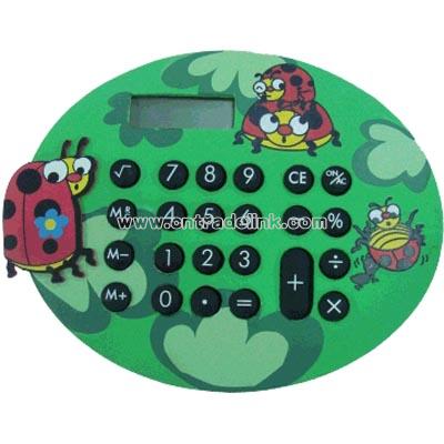 Oval Schoole Cartoon Calculator