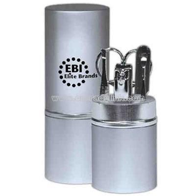Oval case 5 piece manicure set