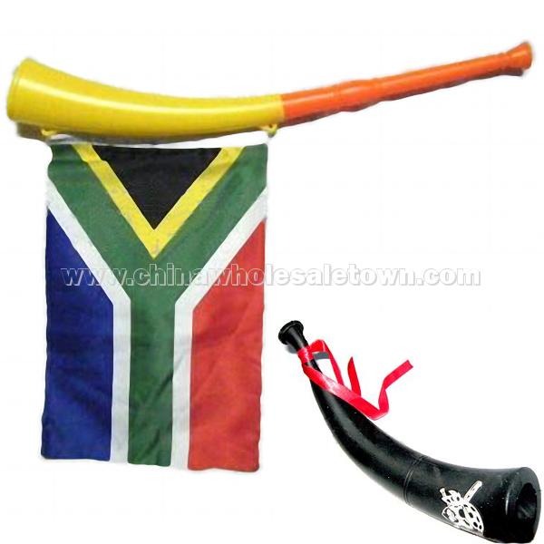 Ox horn shaped Collapsible flexual Vuvuzela and Flag