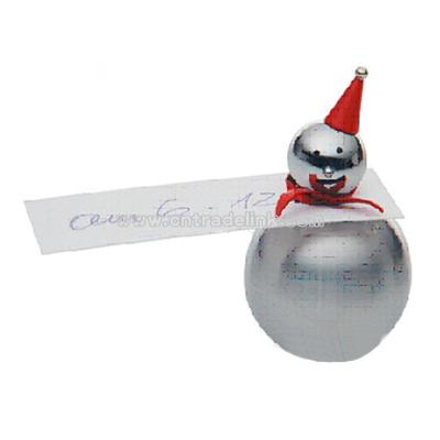 PHILIPPI Silver Snowman Name Card Holder