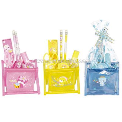 PVC Pen holder Stationery Set