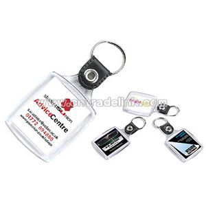 PVC TAGGED ACRYLIC PLASTIC KEYRINGS