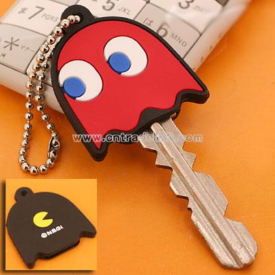 Pac-Man Monsters Rubber Key Cover Ball Chain