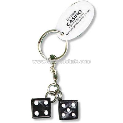 Pair of dice key chain