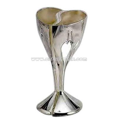 Pair of heart to heart goblets