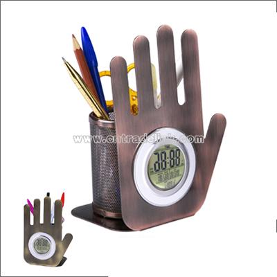 Palm shape Pen holder with calendar