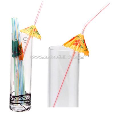 Paper Parasol Umbrella Straws