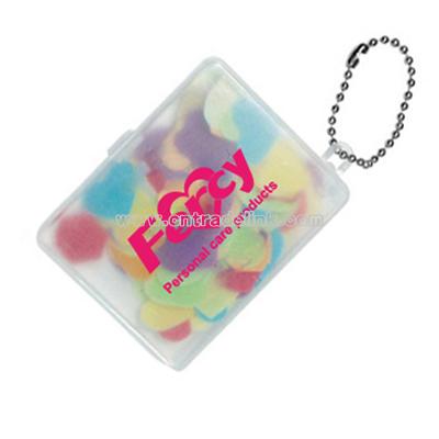 Paper Soaps in Plastic Box with Keychain