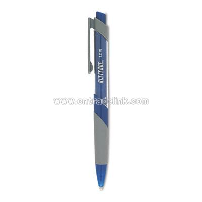 Papermate Altitude Retractable Ballpoint Pen, Blue Barrel/Ink, Med Pt