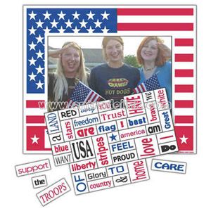 Patriotic magnet photo frame