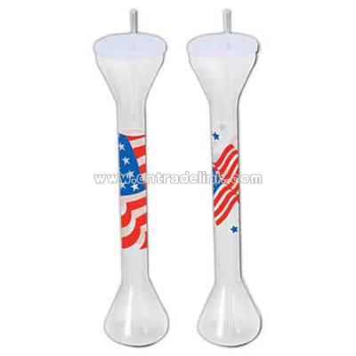 Patriotic party yard with lid and jumbo straw included