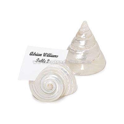 Pearlized Shell Place Card Holders