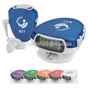 Pedometer With FM auto scan radio and clock and stopwatch