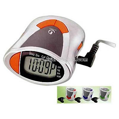 Pedometer and FM radio with distance and calorie counter