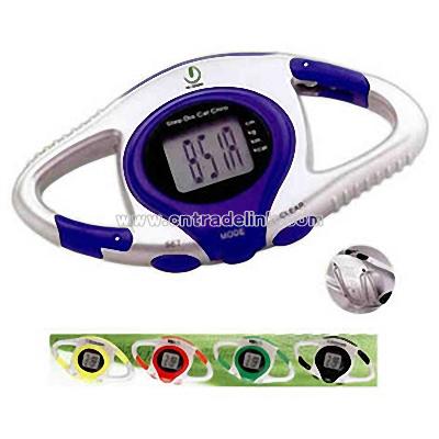 Pedometer and FM radio with distance and calorie counter