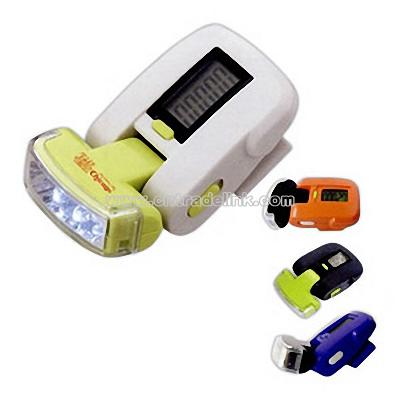 Pedometer with 3 LED light