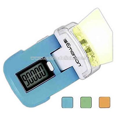 Pedometer with 3 LED lights