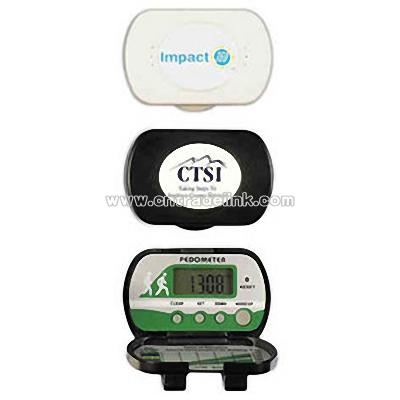 Pedometer with five function clock with alarm