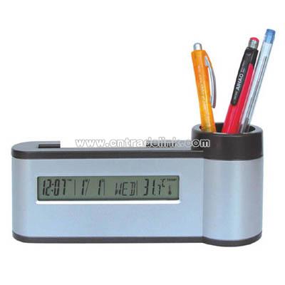 Pen Holder With Calendar & Name Card Clip