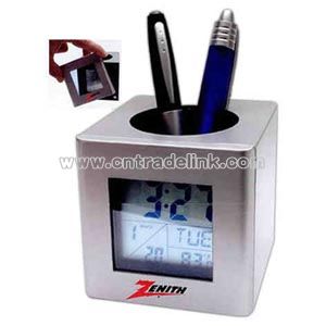 Pen caddy alarm clcok