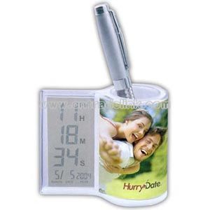 Pen caddy alarm clcok