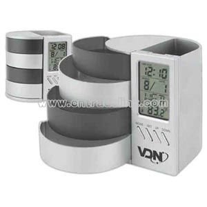 Pen caddy clock