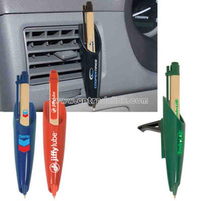 Pen caddy pen and pencil holder and eco-green paper barrel pen