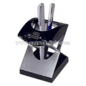 Pen holder desktop LCD clock