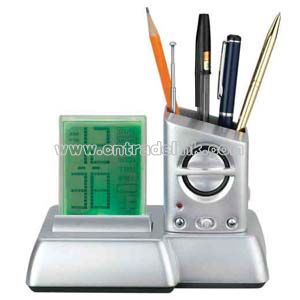 Pen holder digital clock