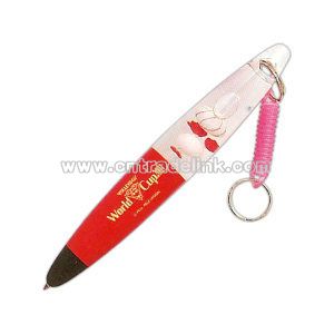 Pen with coiled key