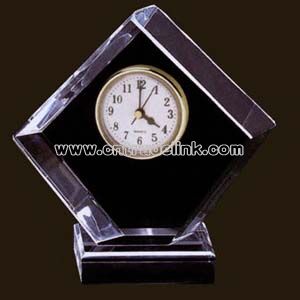 Pentagon clear acrylic award clock