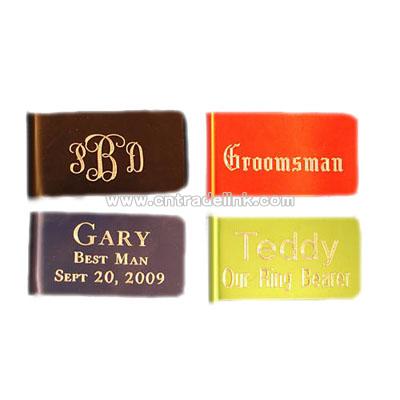 Personalized Aluminum Money Clip Groomsman Gift