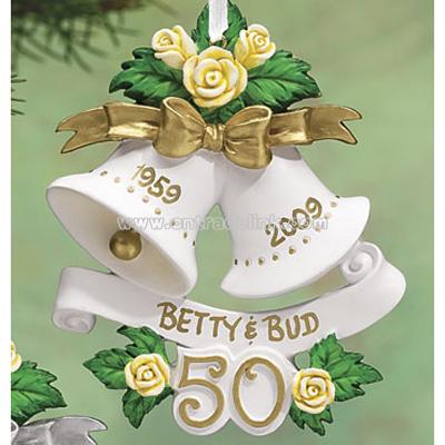 Personalized Anniversary Bell Ornament