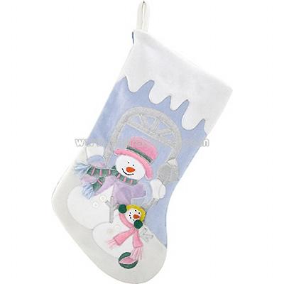 Personalized Baby Boy Snowman Stocking
