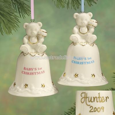 Personalized Baby's First Christmas Bell Ornament