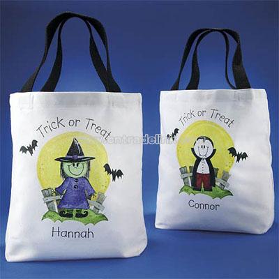 Personalized Halloween Character Tote Bag