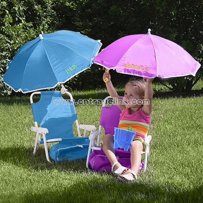 Personalized Kid's Beach Chair & Umbrella Set