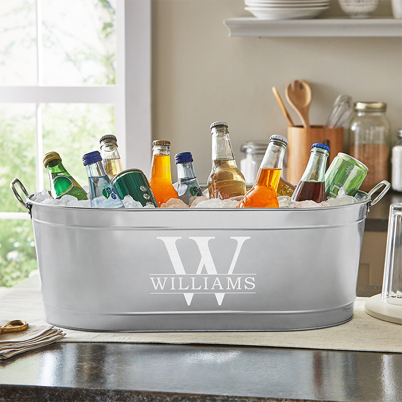 Personalized Name & Initial Beverage Tub