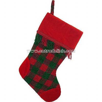 Personalized Plaid Stocking
