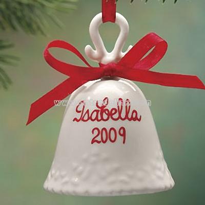 Personalized Porcelain Bell Ornament