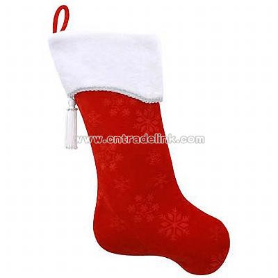 Personalized Red Snowflake Pattern Stocking