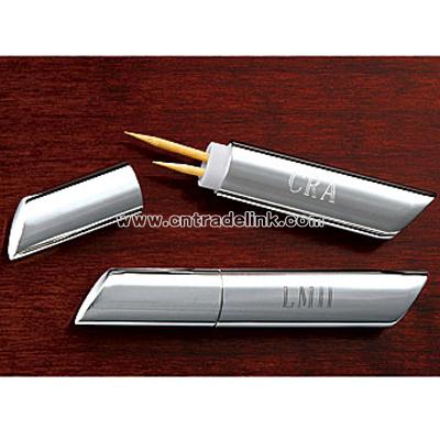 Personalized Silverplated Toothpick Holder