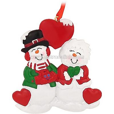 Personalized Snow Couple Ornament