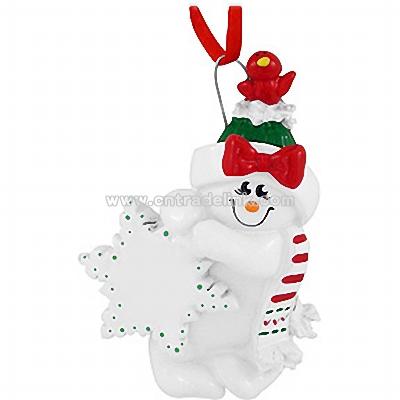 Personalized Snowlady With Snowflake Ornament