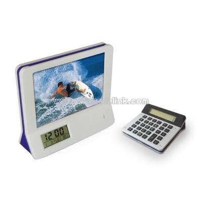 Photo Frame Calculator with LCD Calendar and Alarm Cloack