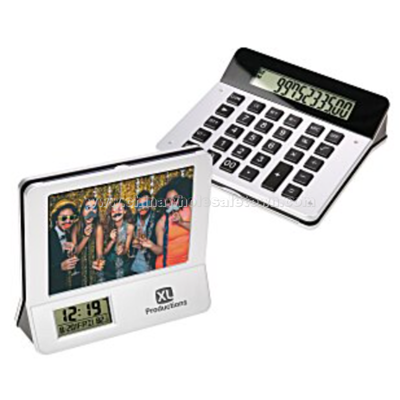 Picture Frame with Clock and Calculator