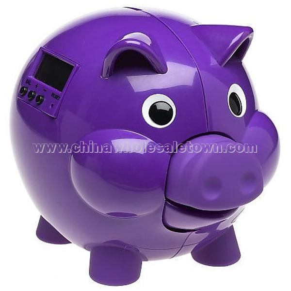 Pig Electronic Coin Bank with LCD Screen