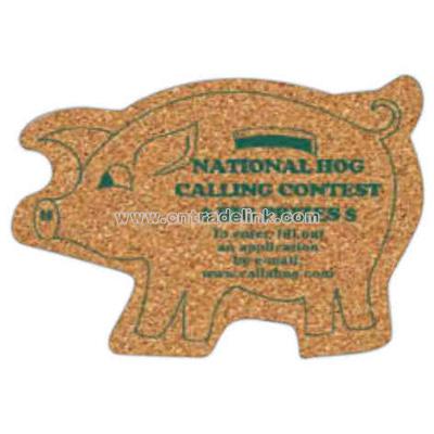 Piggy Bank Shape Cork Coaster